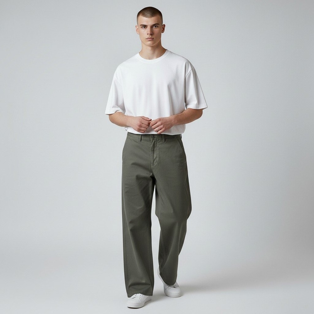 Volcom Billow Pants Size 31 Olive Green Loose Fit Relaxed Rise Skater A1142302